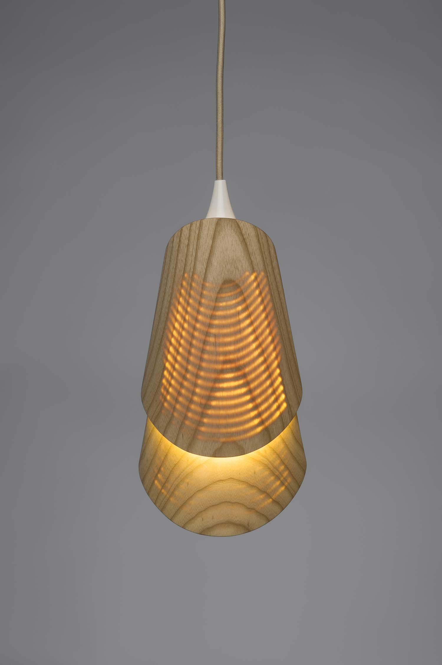 Hanging light with the bulb on